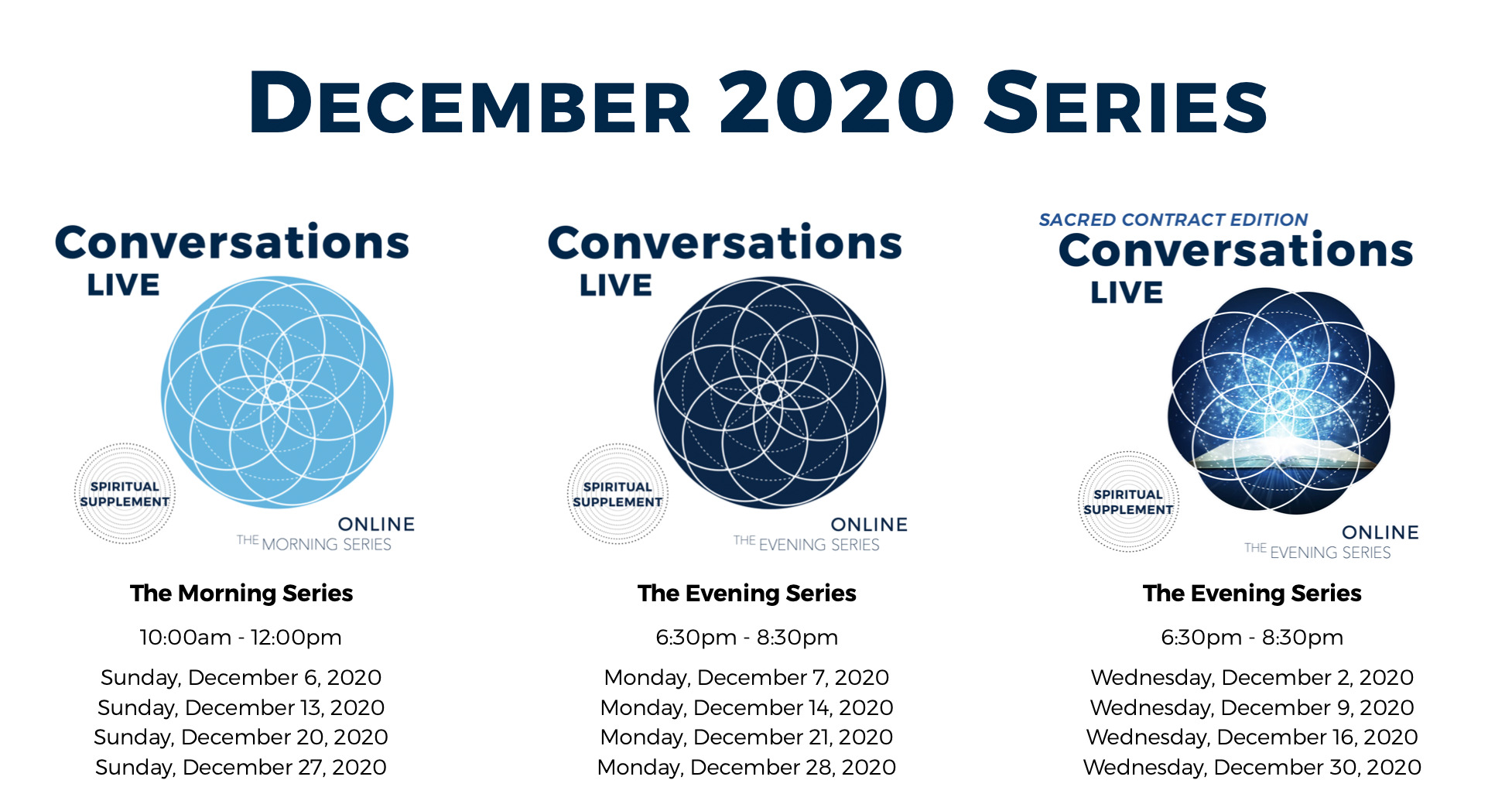 Conversations Live December 2020 Online Series