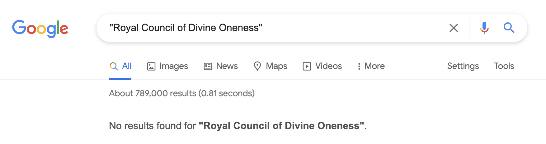 Royal Council of Divine Oneness - search result