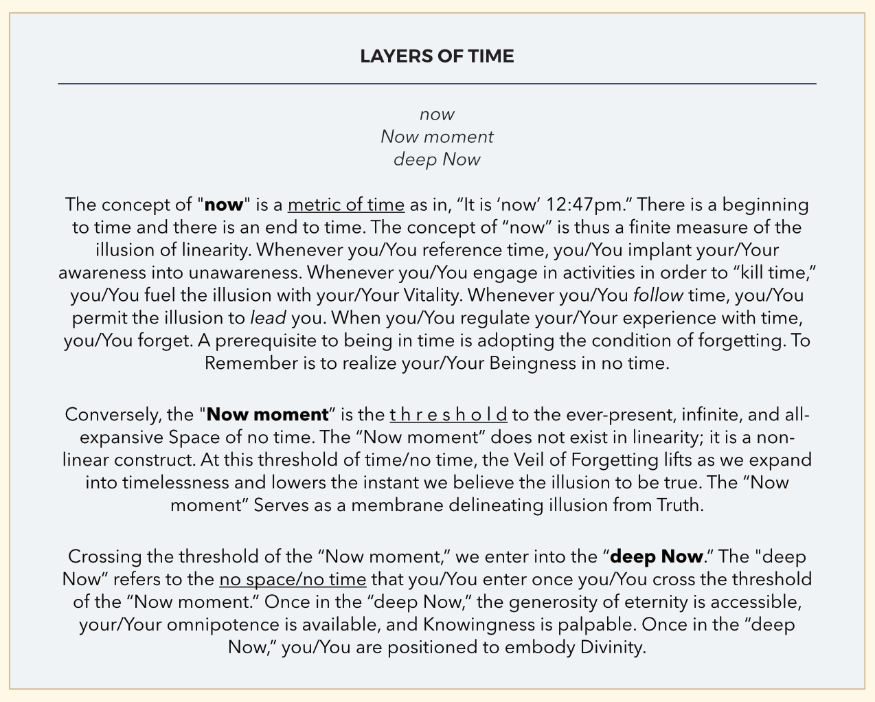 Conversations with Spirit News - Liminal - Layers of Time